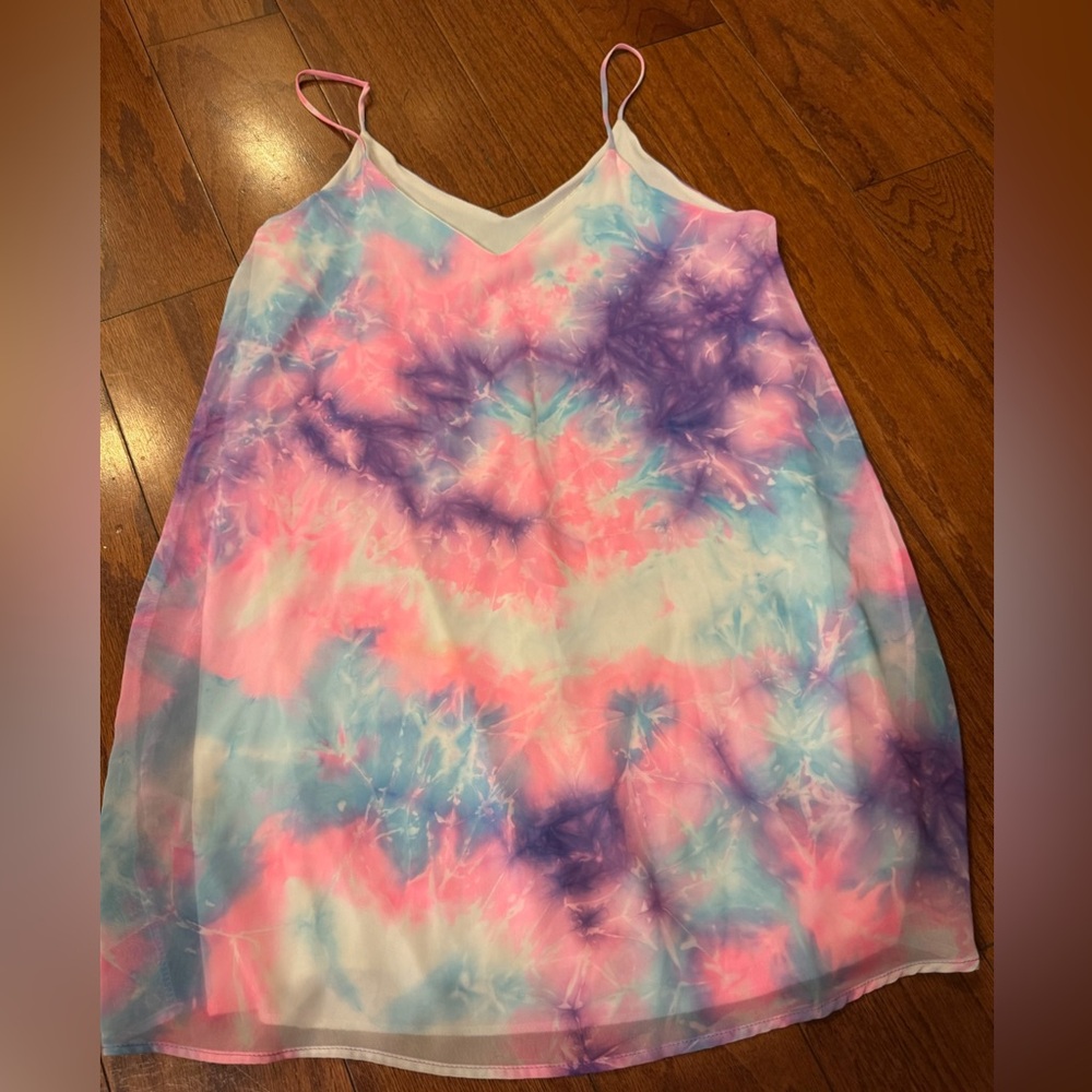 Tie-Dye Spaghetti Strap Dress